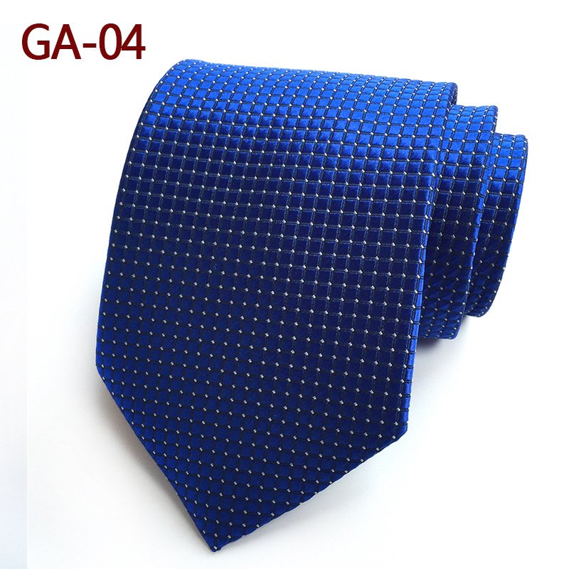 MIA blue classic gingham check men business formal wedding tie 8cm stripe neck tie fashion shirt dress accessories