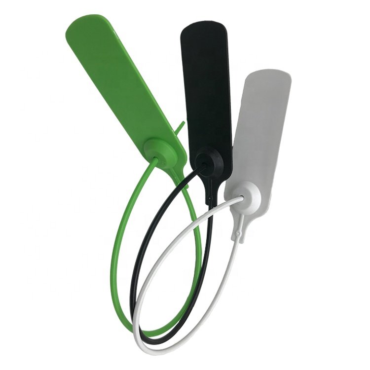 High Quality Custom Disposable Anti-theft Numbered Tamper Hangtag String Lock Cable Tags with Printing Logo
