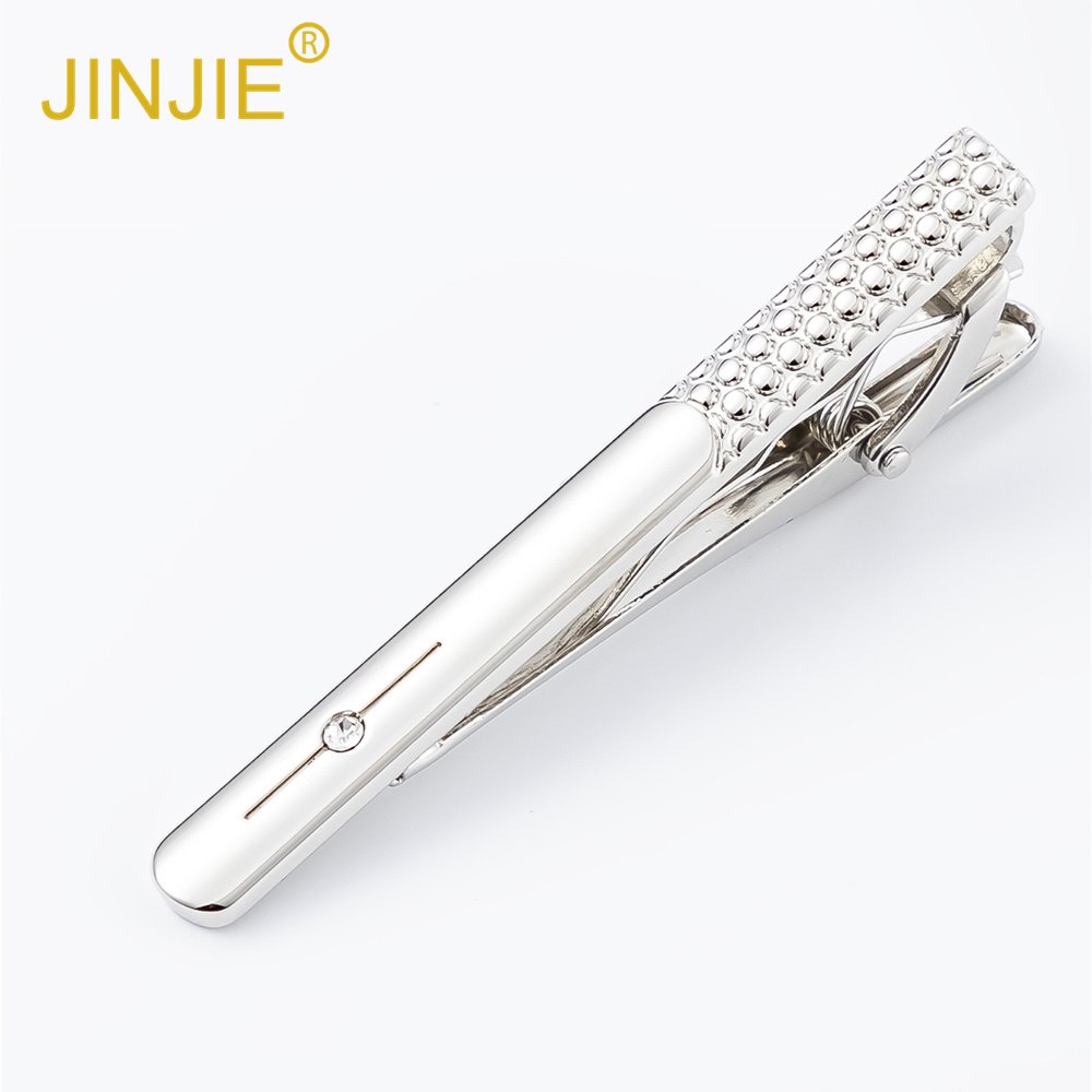 1 Set Fashion Black Sliver Color Classic Simple Design Diamond Cuff links and Tie Clip For Men Gift