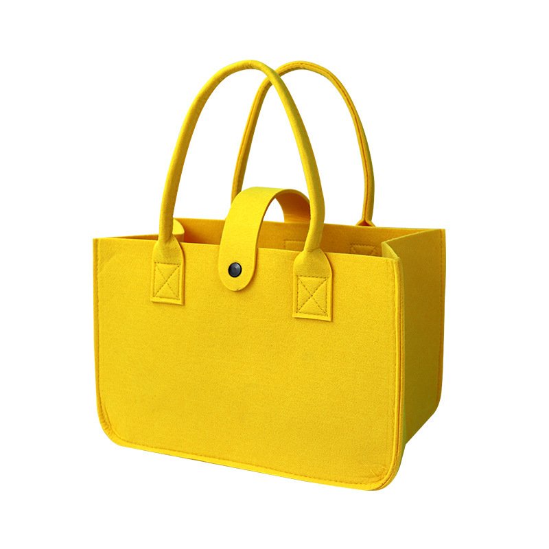 Large Capacity Fashion Girls Tote Bag Printed Custom Logo Green Recycled Felt Tote Bag