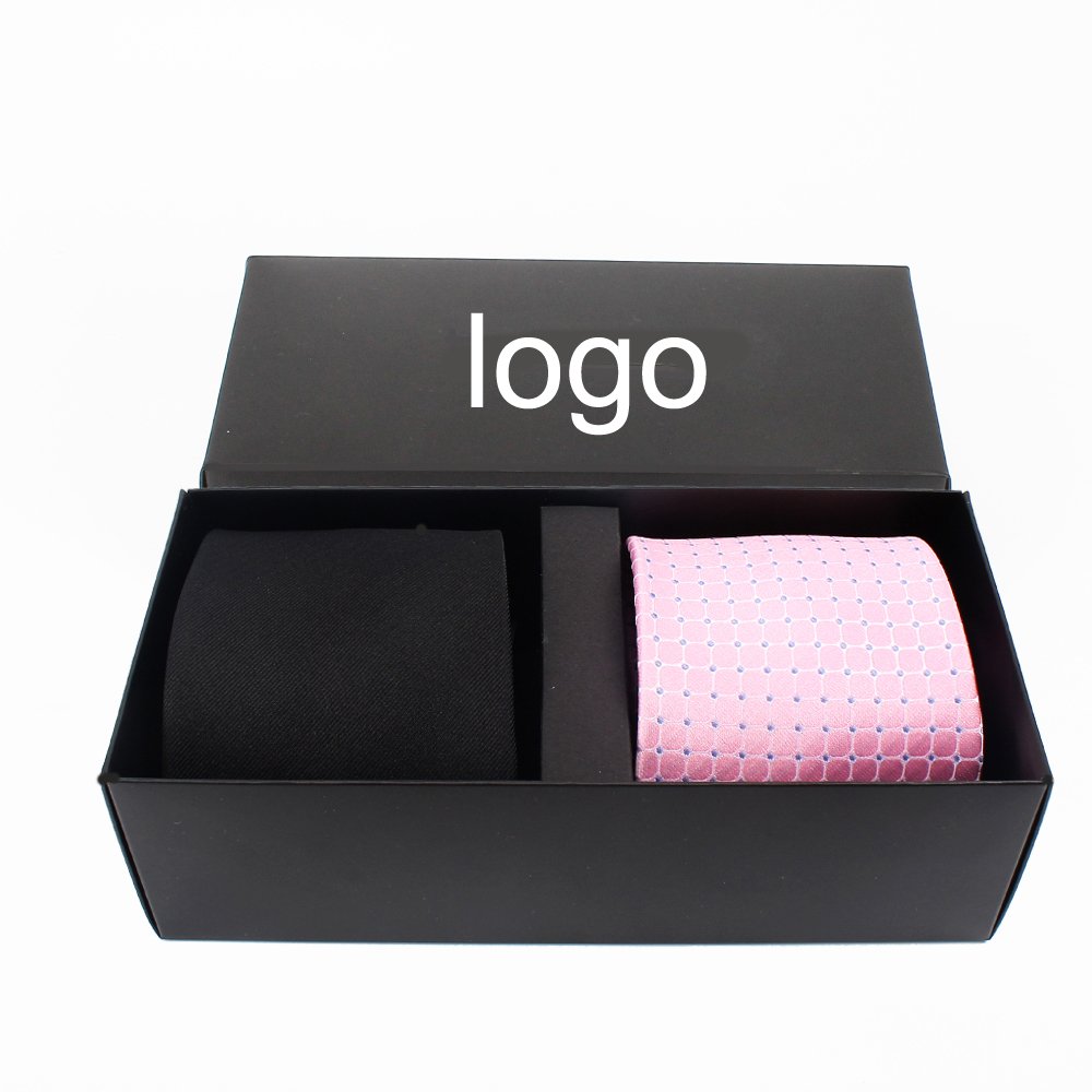 High Quality Solid Black 100% Polyester Neck Tie For Men
