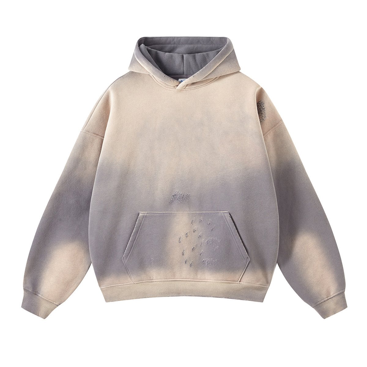 OEM old-school style hoodie Autumn winter oversize washed out tie dye hoodie 500g streetwear acid wash vintage hoodie pullovers