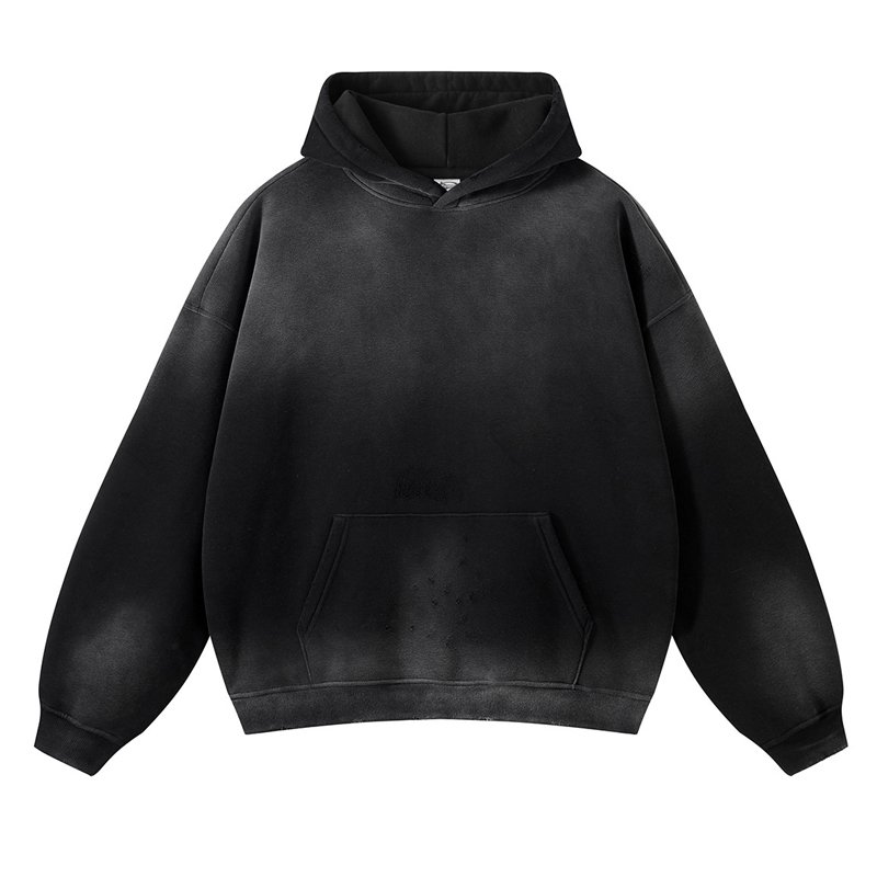 OEM old-school style hoodie Autumn winter oversize washed out tie dye hoodie 500g streetwear acid wash vintage hoodie pullovers