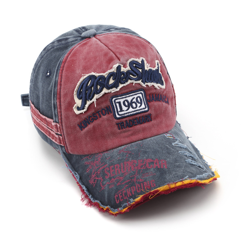 Wholesale Vintage Washed Adjustable Cotton Twill letter embroidery Logo hats hipster personality female baseball Fitted caps