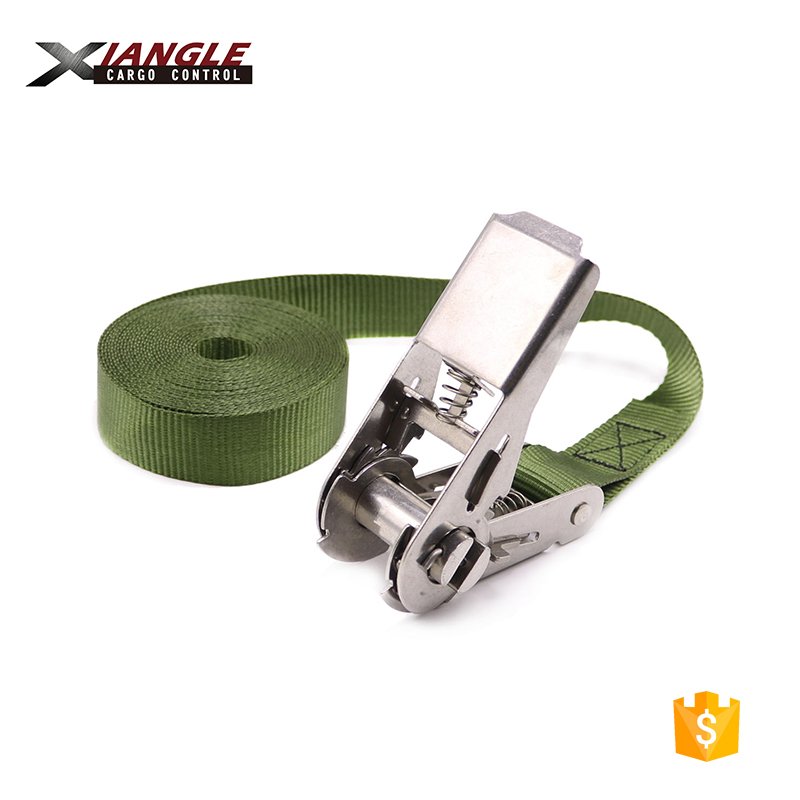 1 inch 800kg endless stainless steel 304 ratchet custom buckle tie down cargo lashing straps