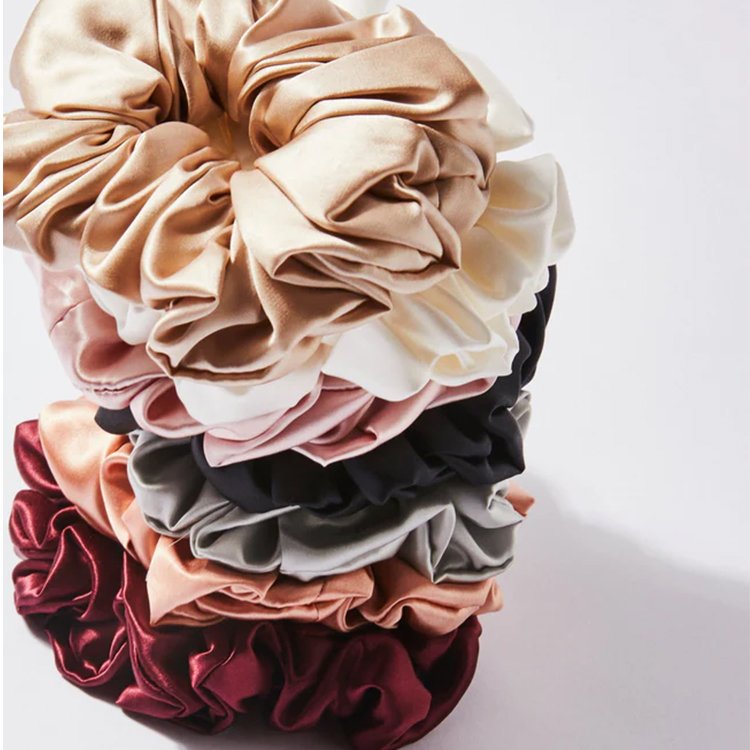 8cm 19momme xxl extra large silk scrunchies 100% pure mulberry silk scrunchies bulk hair accessories