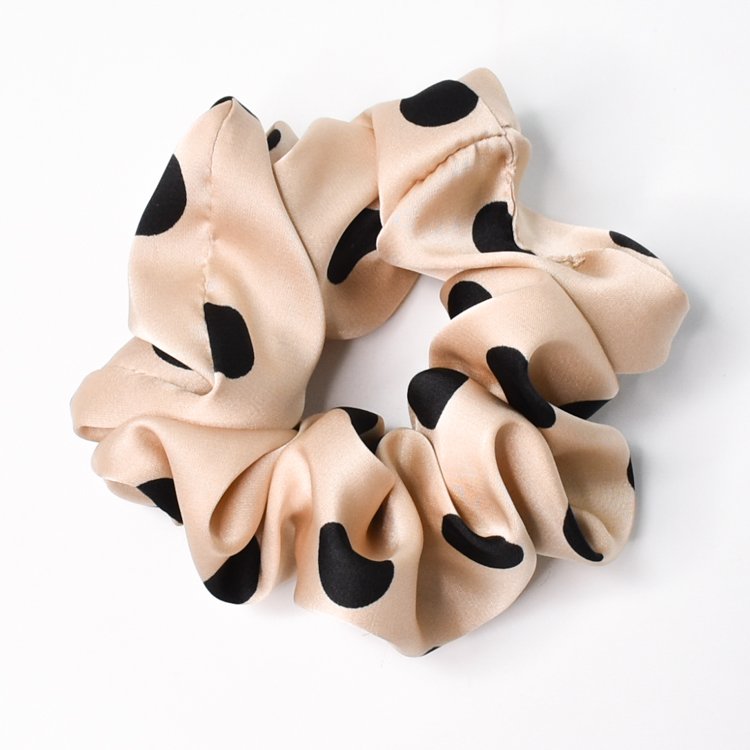Customized Silk Satin Girl Designer 100% Tie Hair Accessories Scrunchies Wholesale Ponytail Holder Hair Ring Hair Tie
