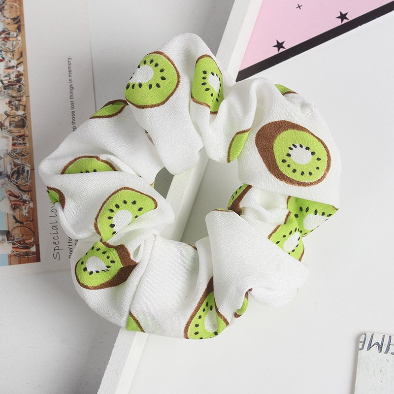 Wholesale summer fruit elements hair scrunchies cute girls Korean style fresh small hair ties hair accessories