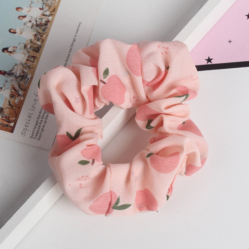 Wholesale summer fruit elements hair scrunchies cute girls Korean style fresh small hair ties hair accessories
