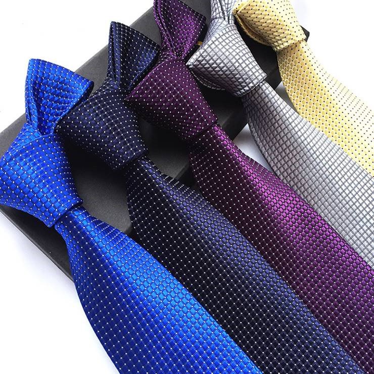 European Men Fashion New 8cm Tie Casual Polyester Stripe Black Neck Tie 3.1 inch Slim Solid Color Necktie Party Suit Neckties