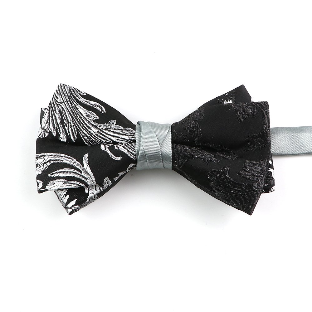 Men's British fashion blue and black three-dimensional bow tie square scarf wedding banquet professional bow tie pocket towel