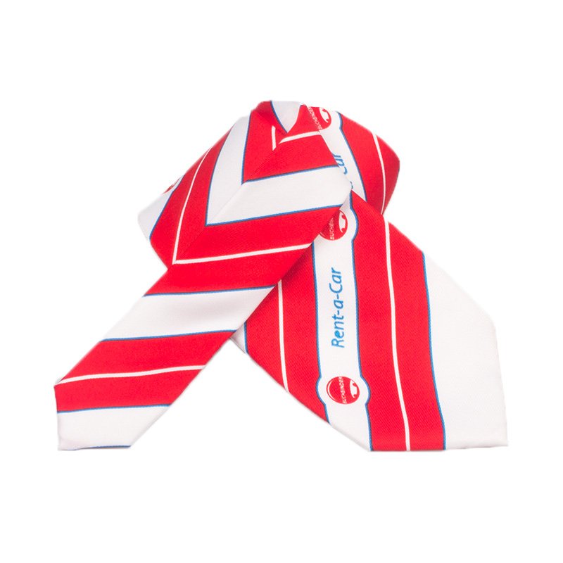 YAZHUO Neckwear Mens Formal Tie True Red 100% Polyester Woven Color School Ties Custom Club Tie with Logo