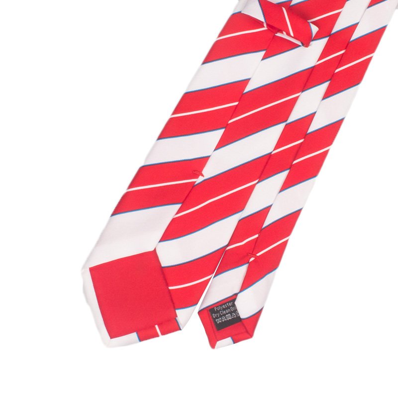 YAZHUO Neckwear Mens Formal Tie True Red 100% Polyester Woven Color School Ties Custom Club Tie with Logo