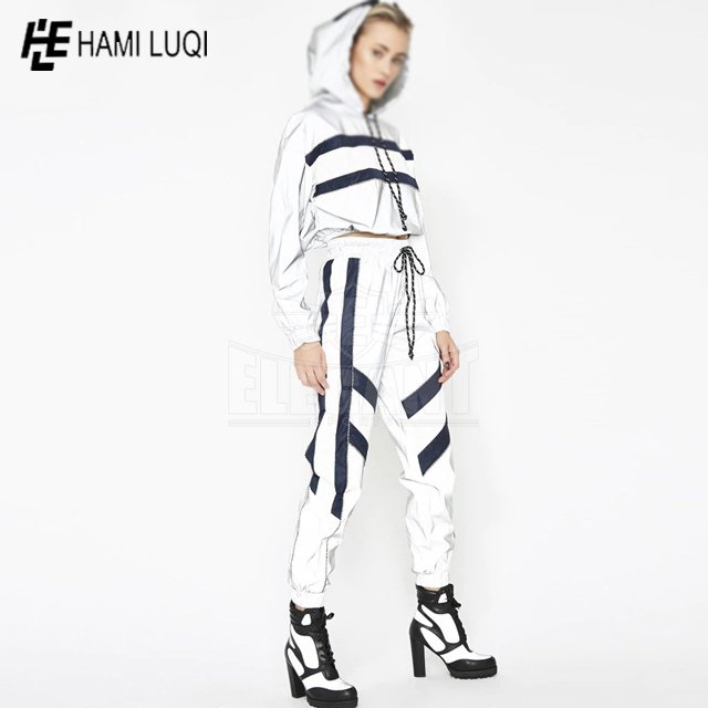 Wholesale Custom Solid Women's Set Crop Hoodies Tops Jogger Pants Set Tracksuit Fitness Active Outfit Two Piece Tracksuit Set