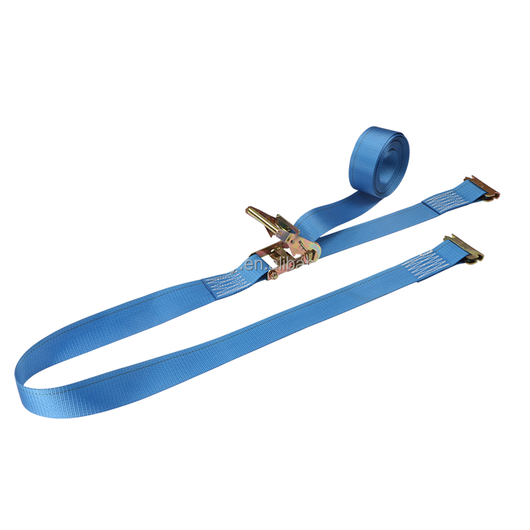 GL-16724 Cargo Lashing Belt E-track Tie Down Straps E Track Fittings Ratchet Straps for Trailer