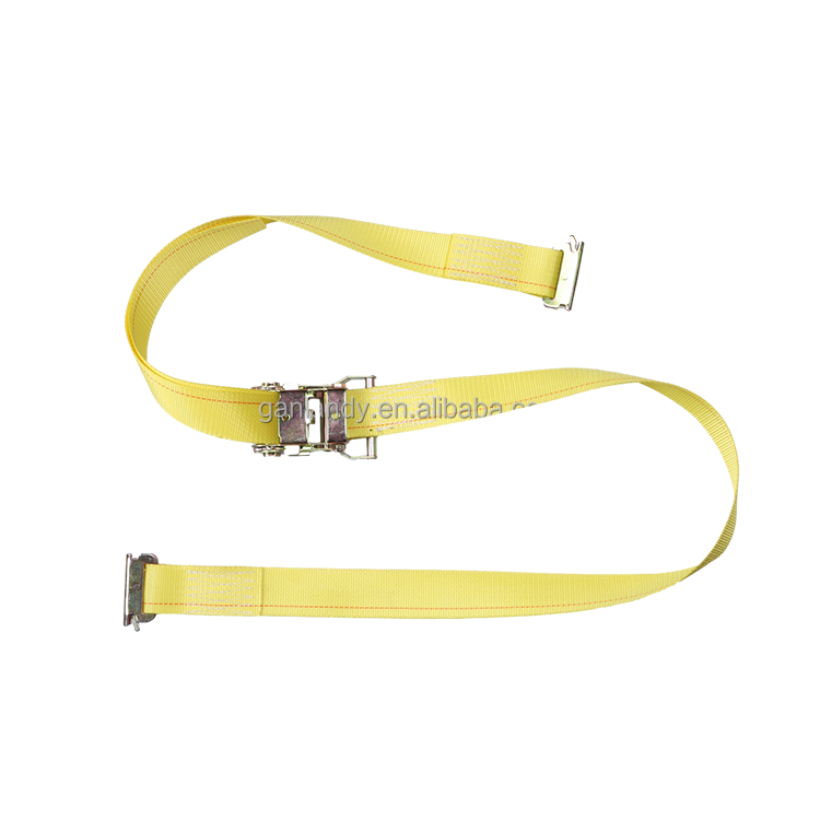 GL-16724 Cargo Lashing Belt E-track Tie Down Straps E Track Fittings Ratchet Straps for Trailer
