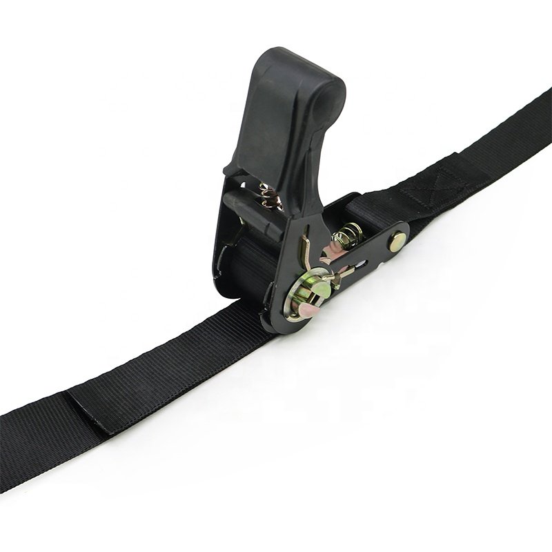 1 Inch 25mm 800kgs Black Ratchet Straps For Transportation Tie Down Straps