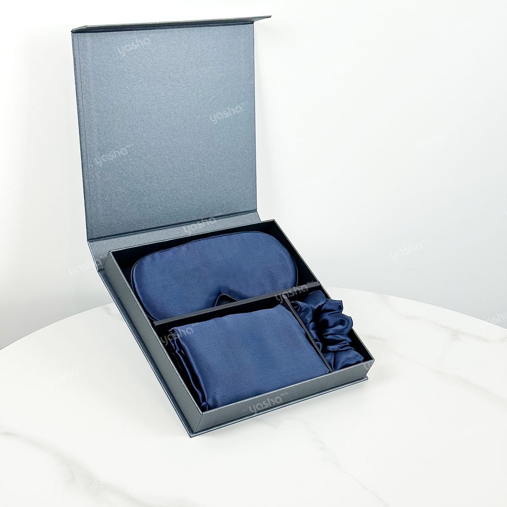 Hot Sale Sleep Eye Mask And Scrunchie Gift Set 100% Mulberry Silk Pillow Cover Set For Gift