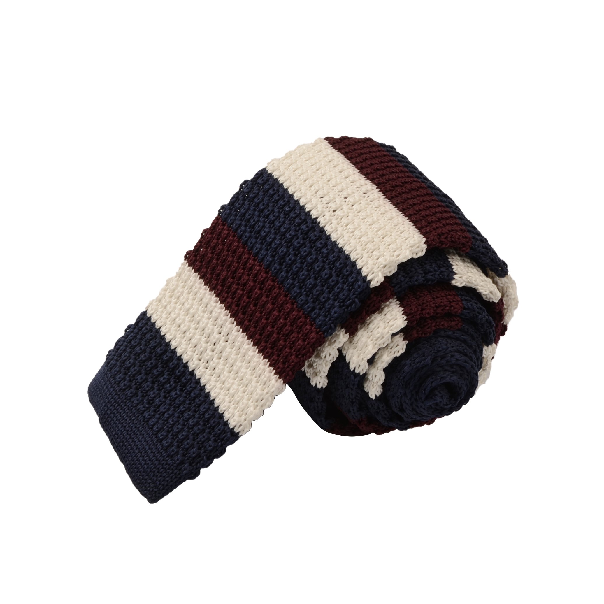 Hamocigia Factory Manufacturer Custom Made Fashion Skinny Stripe Design Knit Tie Men