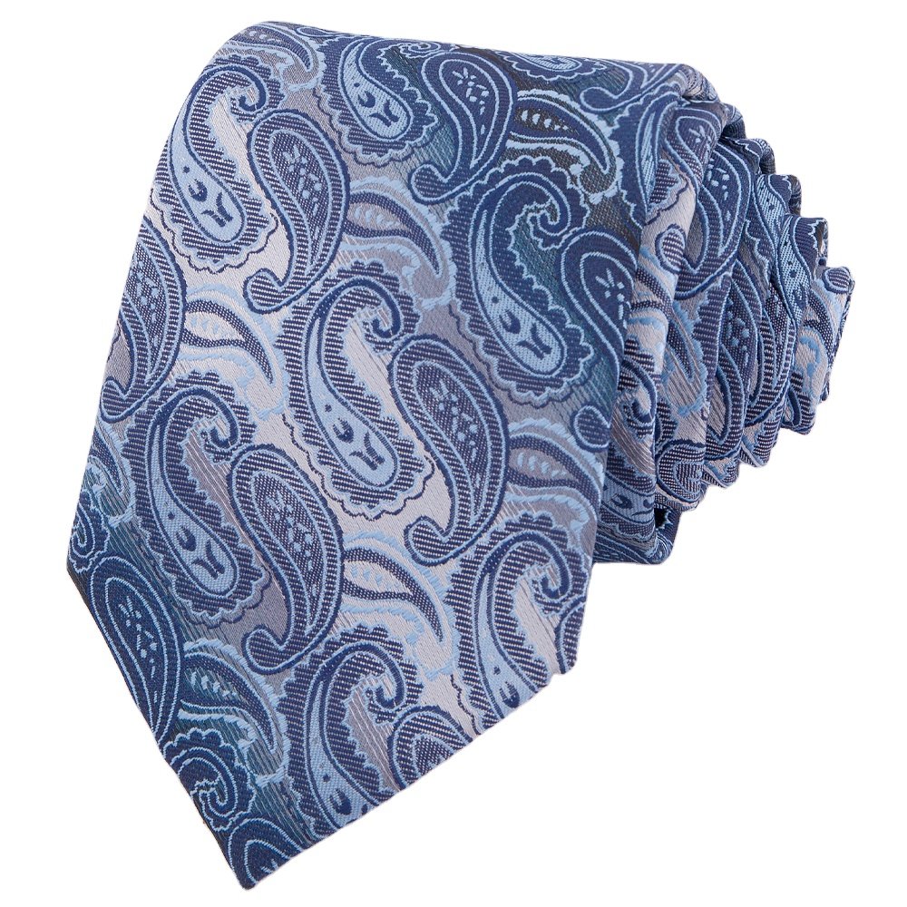 Manxiang Classic Handmade Paisley Microfiber Woven Polyester Necktie Tie