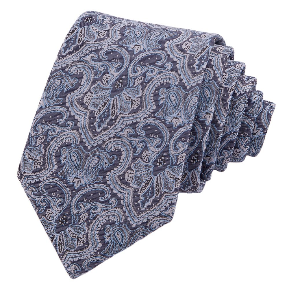 Manxiang Classic Handmade Paisley Microfiber Woven Polyester Necktie Tie