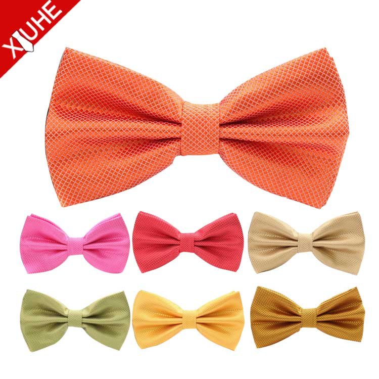 Factory Direct Sale Fashion Bowtie Wedding Wine Red Silk Bowties Wholesale Solid Mens Polyester Bow Ties