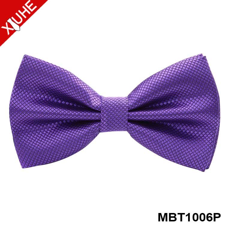 Factory Direct Sale Fashion Bowtie Wedding Wine Red Silk Bowties Wholesale Solid Mens Polyester Bow Ties