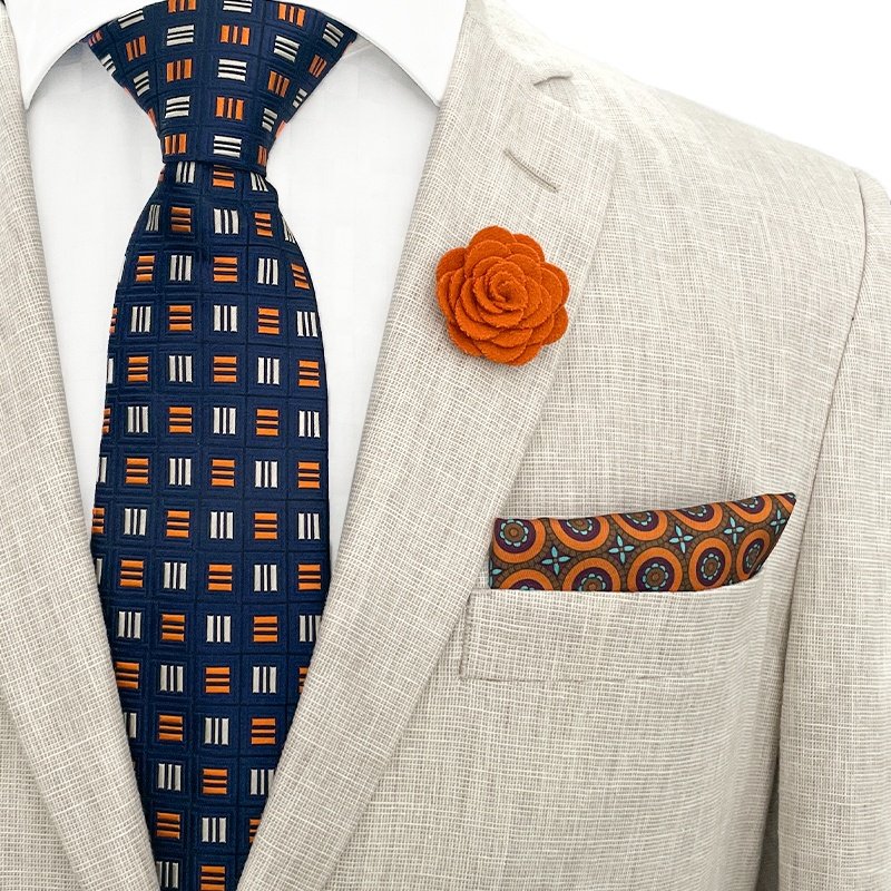 Wholesale cheap set de corbatas al mayor 100% silk ties men necktie set conjunto gravata lapel pins pocket square silk tie sets