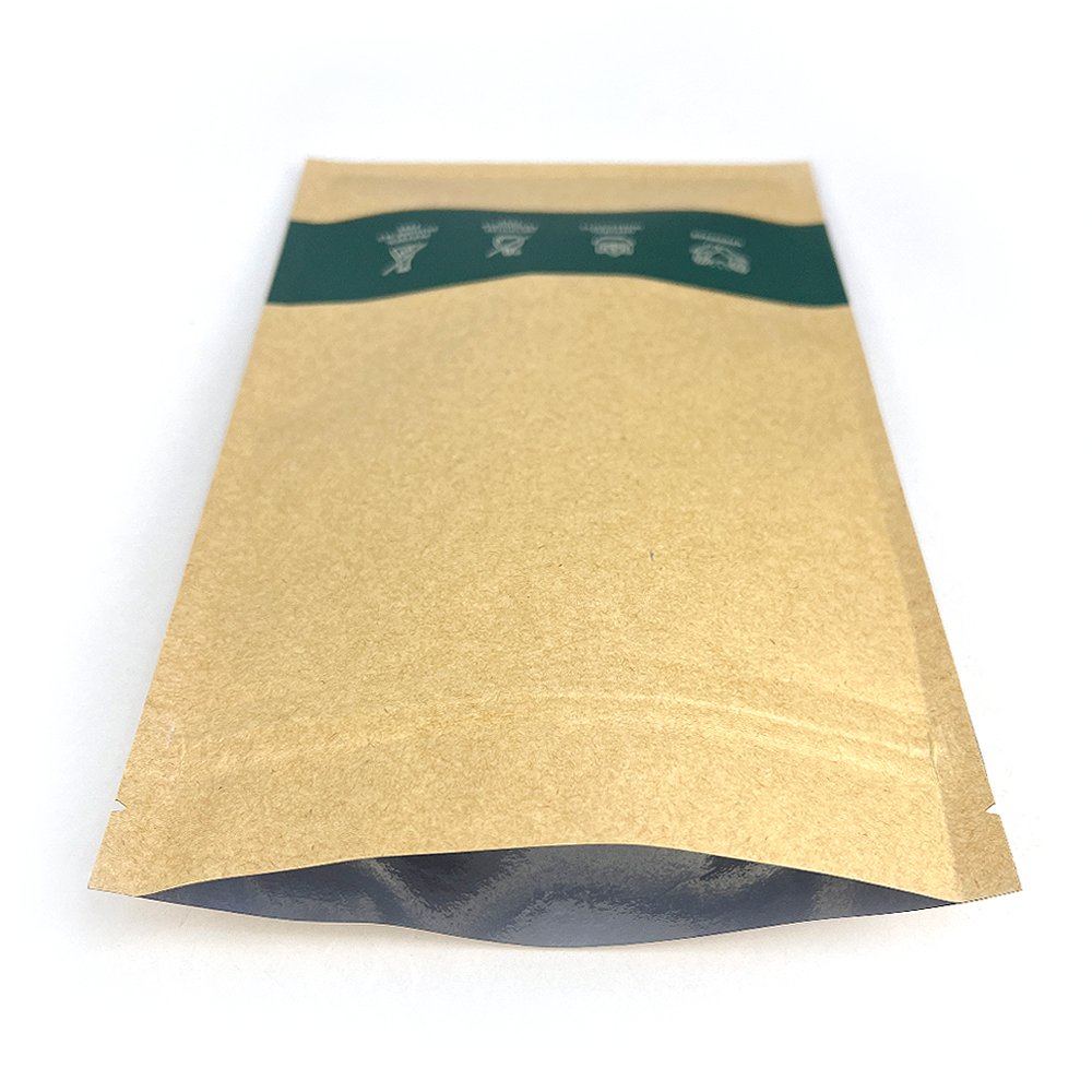 Customized logo plastic aluminum foil small kraft paper ziplock sachet