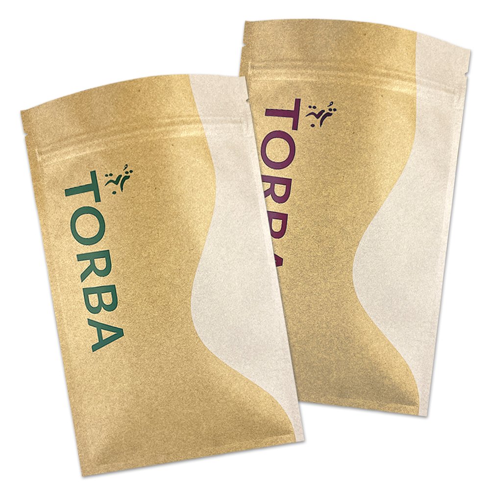 Customized logo plastic aluminum foil small kraft paper ziplock sachet