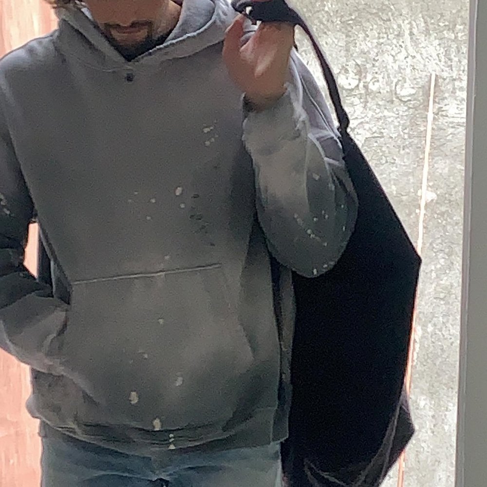 Huili Wholesale Heavyweight 100% Cotton Splash Washed Oversized Hoodies Men Custom Vintage Distressed French Terry Hoodie
