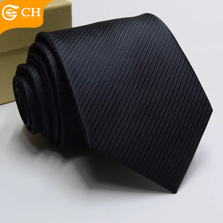 Old Factory Designer Chinese Latest Chic Woven Solid Polyester Neckties For Men Personalized Import Solid Custom Tie