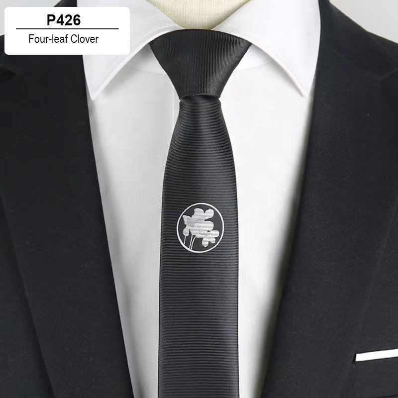 23 designs stock korean casual men's mens embroidered flower animal neck tie slim 5cm skinny ties for men