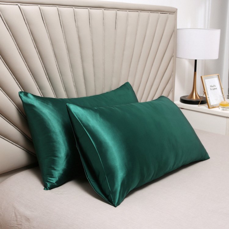 Manufacturer Custom Design LOGO Satin Polyester Pillowcase Pillow Case Cover for Hair and Skin