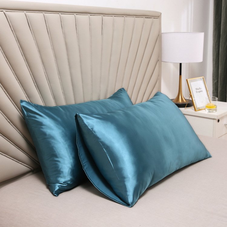 Manufacturer Custom Design LOGO Satin Polyester Pillowcase Pillow Case Cover for Hair and Skin