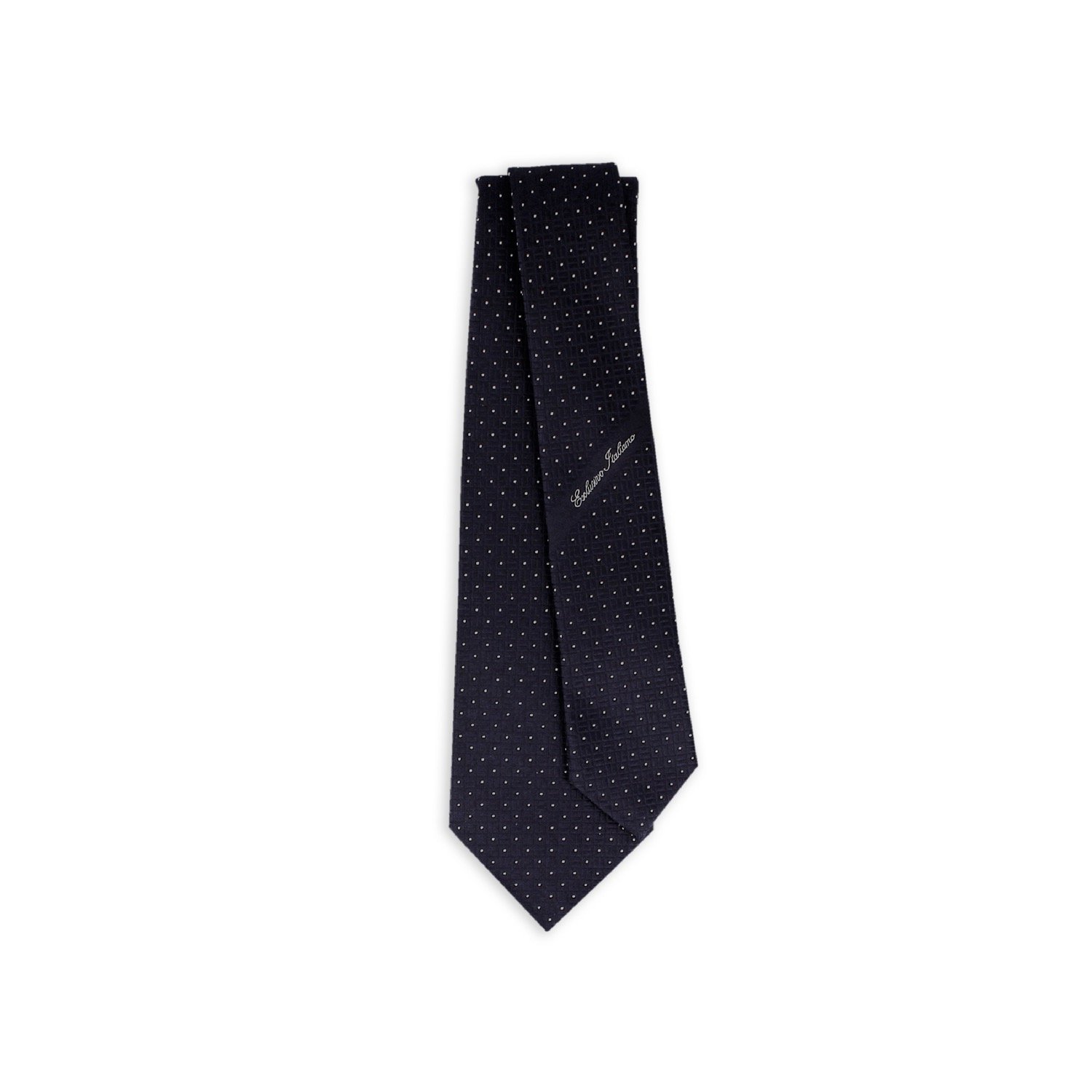 Italian Firenze Jacquard Weave 100% Silk Men's Tie Midnight Blue Floral Printed 148x8 cm Seven Fold for Special Occasions