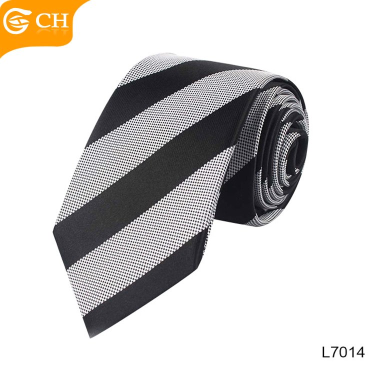Wholesale High Quality Formal Business Necktie Chunhe Brand Ties Classical Cheap Strip Woven Polyester Tie for Men