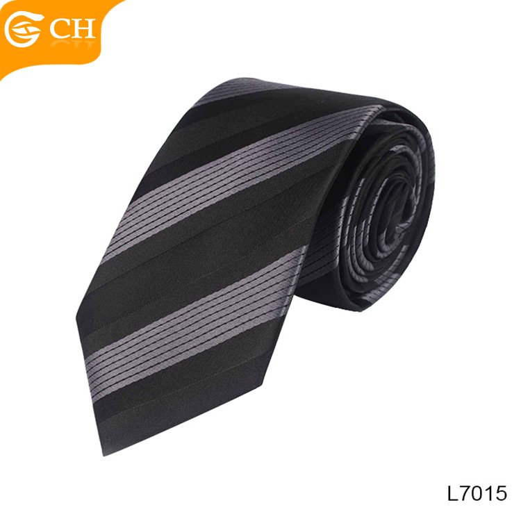 Wholesale High Quality Formal Business Necktie Chunhe Brand Ties Classical Cheap Strip Woven Polyester Tie for Men