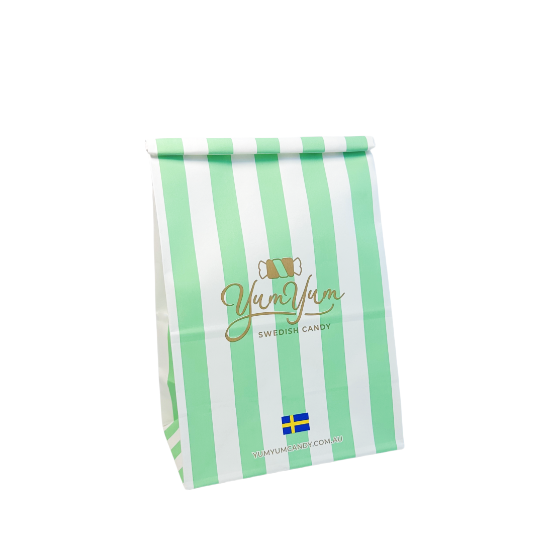 Recyclable Custom Printed Logo Greaseproof snack , cake , bread Tin tie Paper Bag Food Packaging