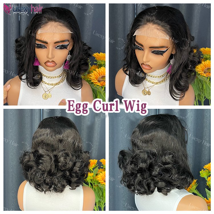 Bouncy Curly Double Drawn Vietnamese Short Bob Wig Glueless Hd Lace Closure Wig Raw Indian 100% Virgin Human Hair Wig Lace Front
