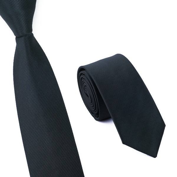OEM Custom Mens Necktie Polyester Slim Neck Ties Fashion Solid Color Skinny Silk Ties 6cm Gravatas