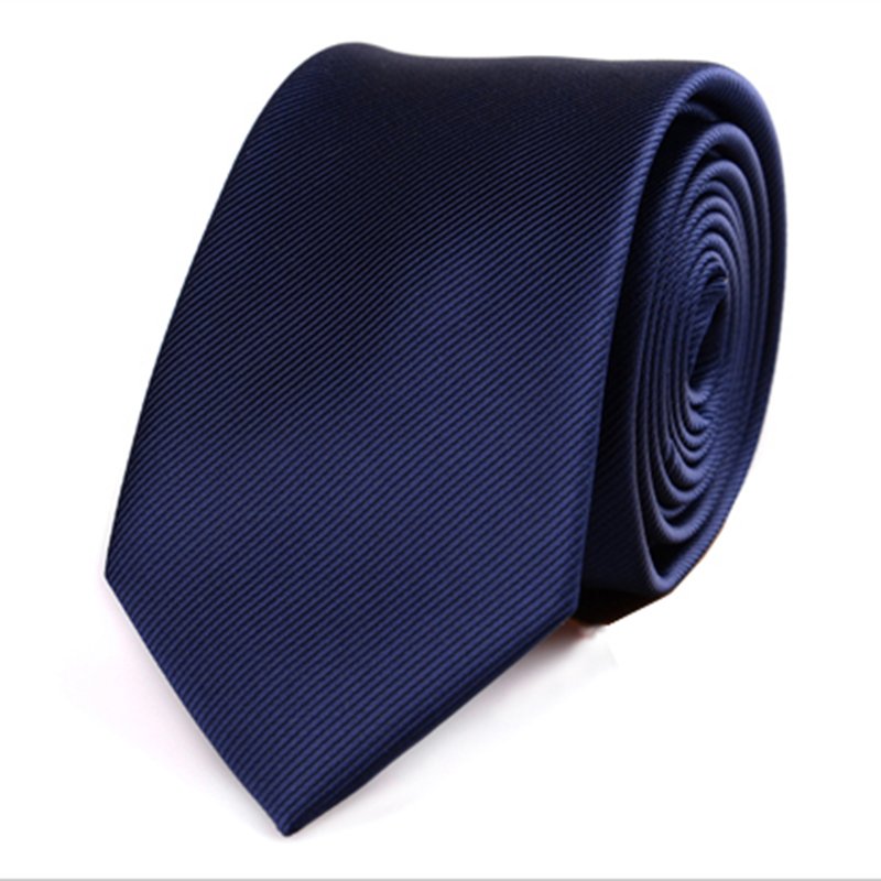 OEM Custom Mens Necktie Polyester Slim Neck Ties Fashion Solid Color Skinny Silk Ties 6cm Gravatas