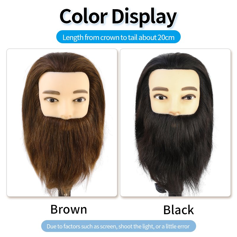 Wholesale Hairdresser Mannequin Head 100% Human Hair Training Head With Beard