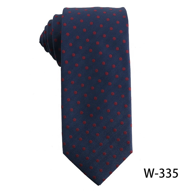 Classic 7.5cm Ties For Men Paisley 100% Polyester Navy Blue, Red Jacquard Woven Men's Luxury Floral Ties For Weddings