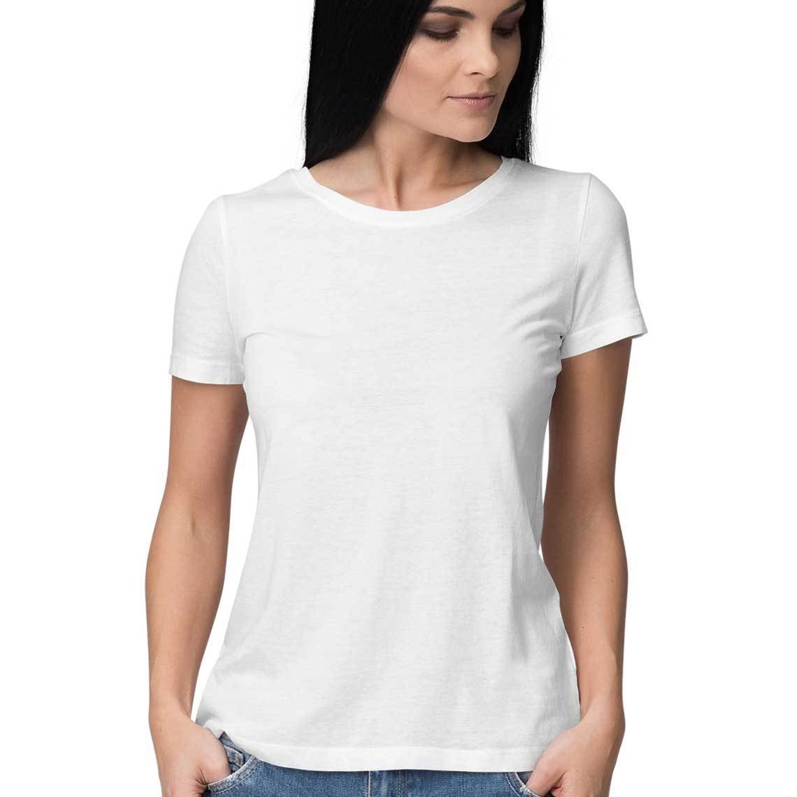 Factory Wholesale Wholesale Custom Short-sleeve Cotton Solid Color Round Neck Women T Shirt women's custom logo o-neck t shirts