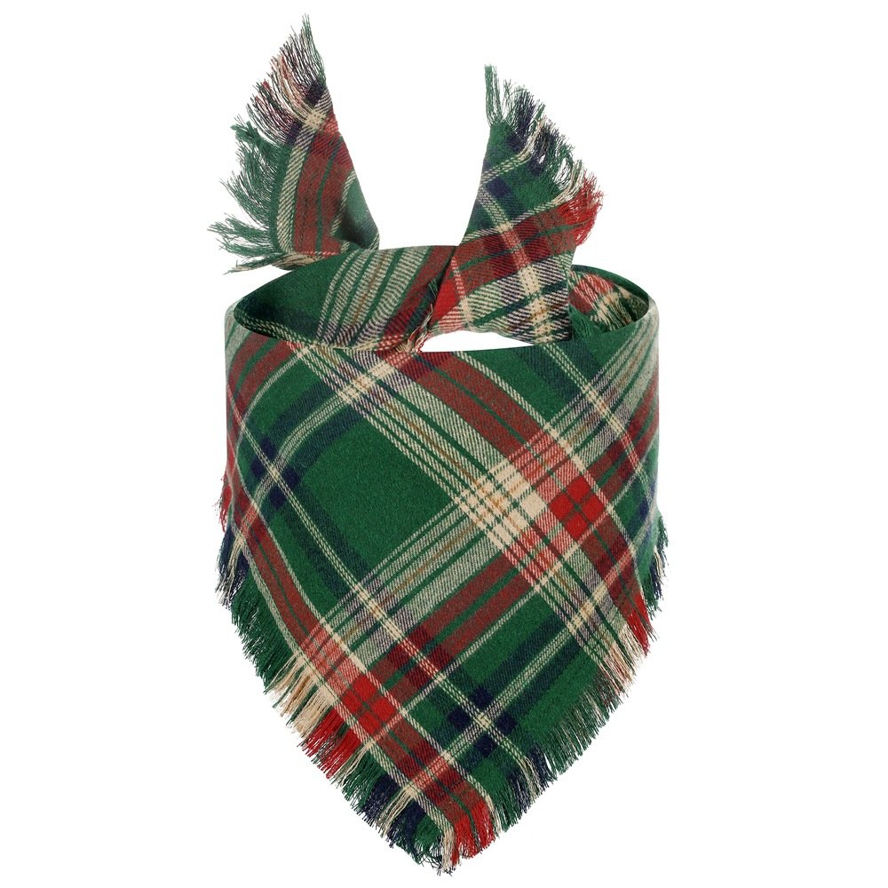 Designer New Plaid Holiday Christmas Medium Large Dogs Puppy Bandana Kerchief Halloween Thanksgiving Dog Plaid Bandanas Scarf