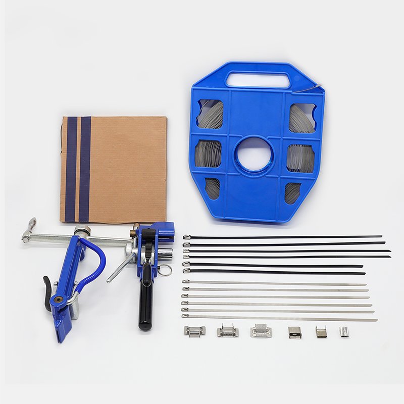 SS Band in Plastic Dispenser Stainless Steel Cable Tie with Bandit Buckles