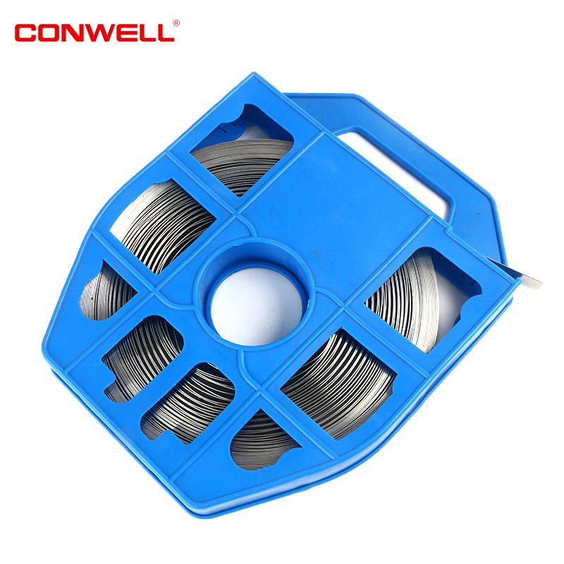 SS Band in Plastic Dispenser Stainless Steel Cable Tie with Bandit Buckles