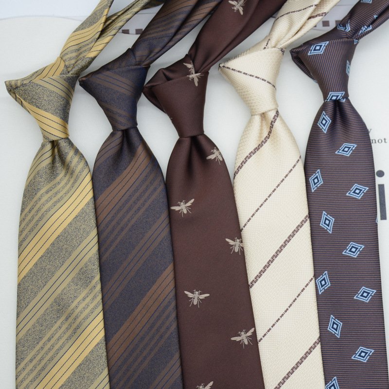 Tie men's suit retro style gentleman 8CM hand type business work professional wear