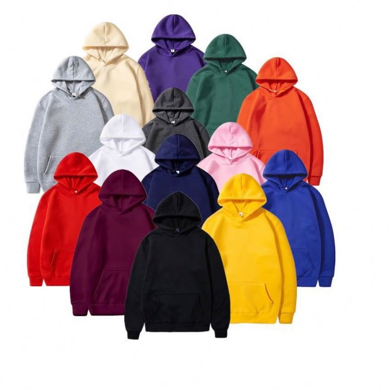 Manufacturers wholesale blank light version hoodie set 220 grams of fabric men and women with loose plus fleece hoodie